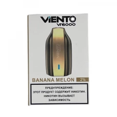 Электронная сигарета Viento VT 6000 - Банан дыня (Banana Melon)