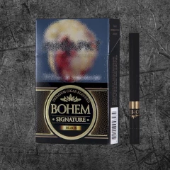 Сигариллы Бохем Сигнэчер Блэк Кинг Сайз (Bohem Signature Black) Сигариллы классические крепостью 4 мг , формата Кинг Сайз